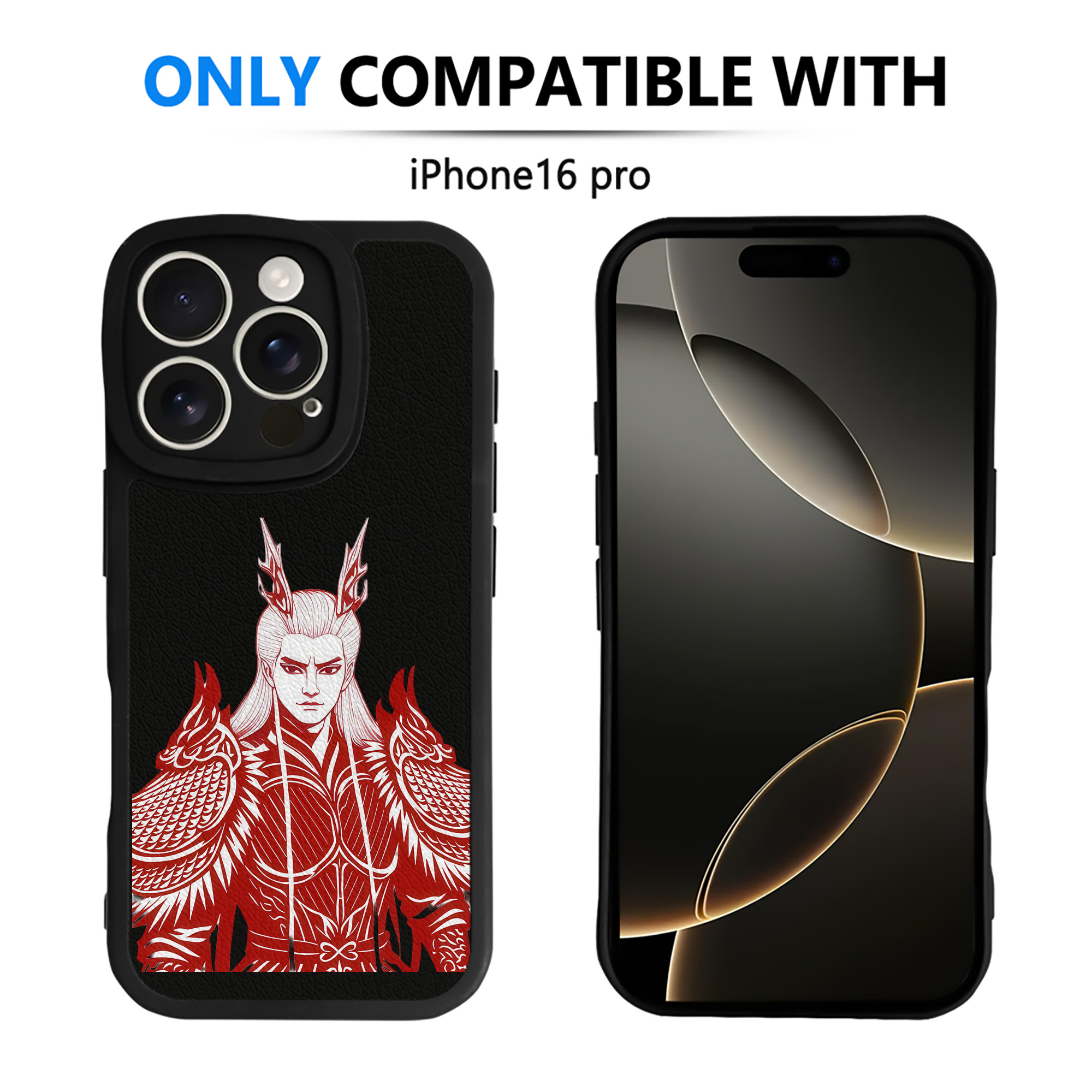 （画像用） Ne Zha 2 ナタ 魔童の大暴れ 【iPhone 16シリーズ対応】シリコンスマホケース（レザー調） 材質：シリコン